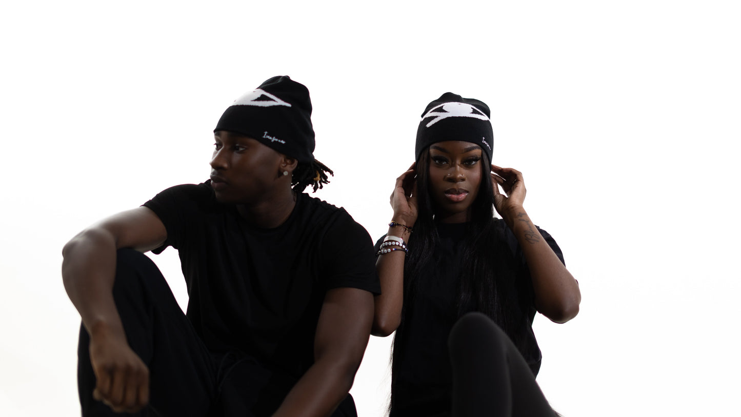 black beanie "I can see now"